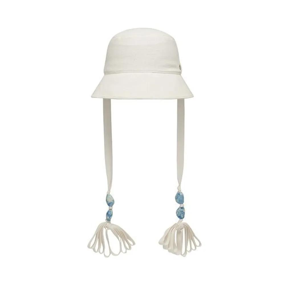Helen Kaminski HAT51835 WH Vivant White Bucket Hat HAT51835 WH