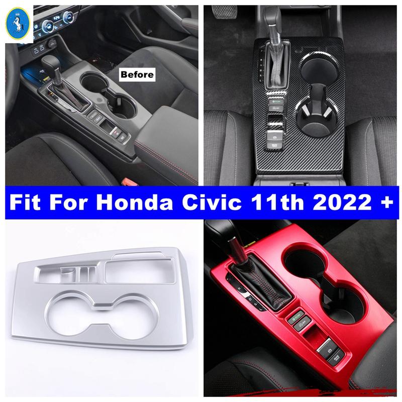 Auto Center Control Decor Panel Cover Trim For Honda Civic 11th Stalls Gear Box Shift Frame Accessories Interior Kit