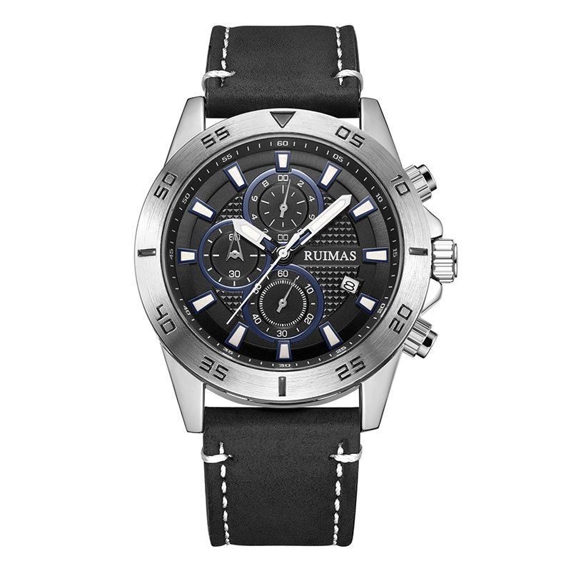 Multifunctional Chronograph Sports Watch Men S Watch, Luminous Calendar Quartz Watch 572