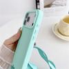 Crossbody Necklace Strap Lanyard Matte Silicone Case For iPhone 17 16 15 14 Pro Max 11 12 13 XR X XS 8 Plus SE Shockproof Cover