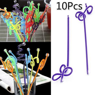 Barzubehör Acryl Tee Saft Rührstab Swirl Swizzle Sticks 10 stücke