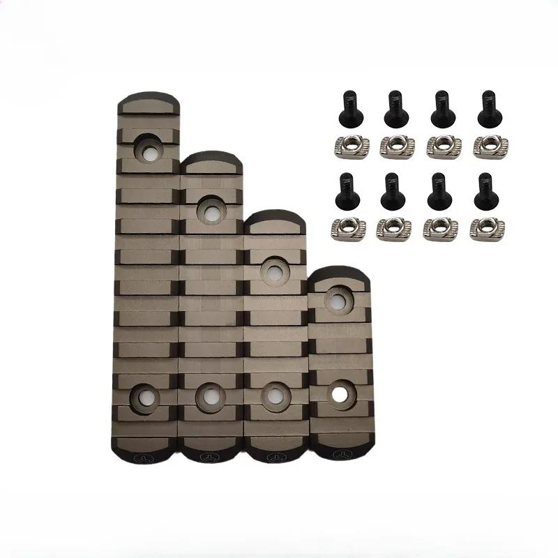 Tactical Metal 20mm Rail Segment M-LOK KEYMOD Picatinny Rail CNC Machined Accessory for Airsoft & MI Handguard