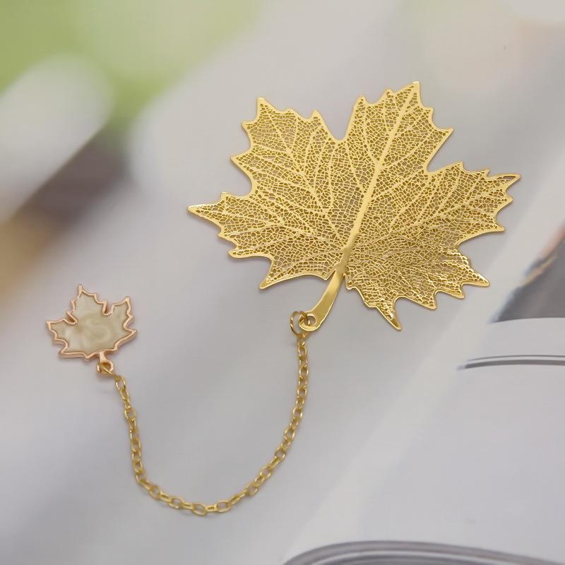 Brass Leaf Vein Metal Bookmarks - Student Stationery & Gifts (2026)