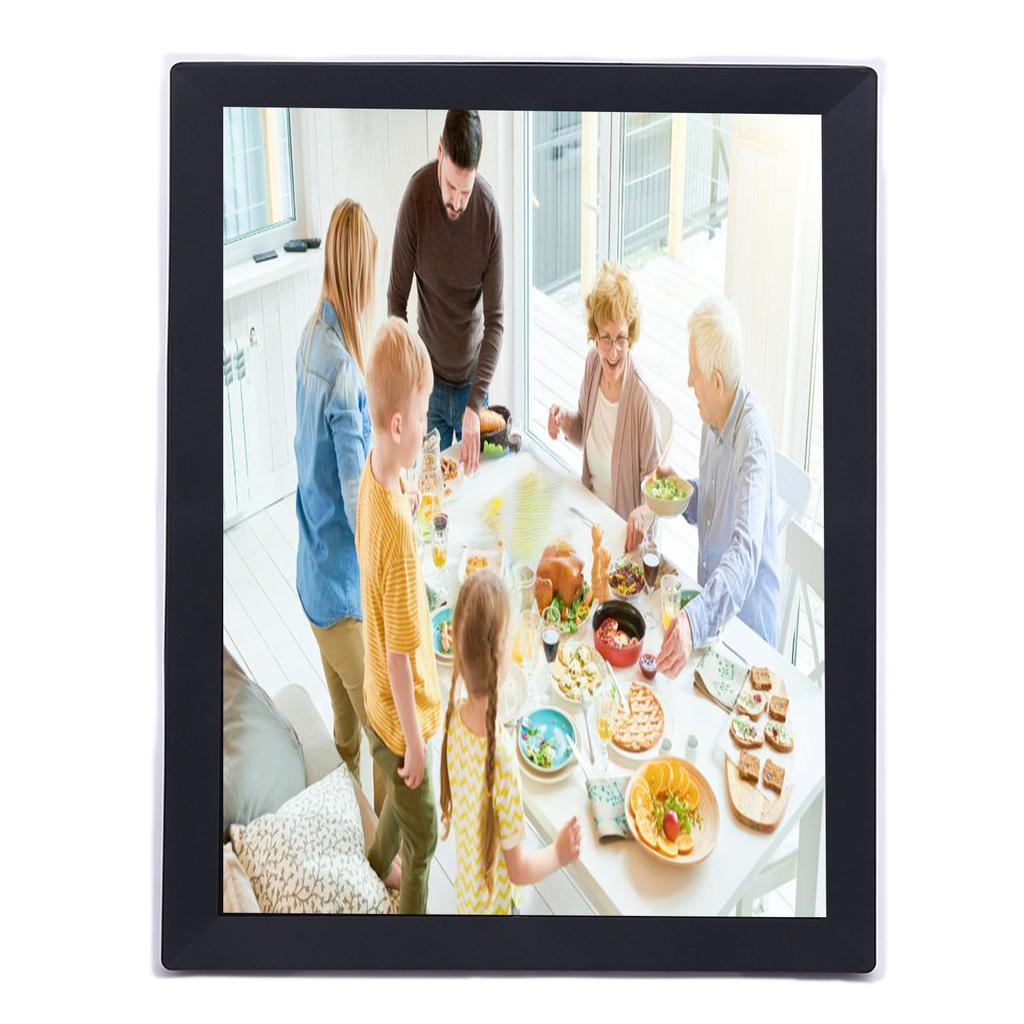 15 Inch Digital Picture Frame 1024x768 FHD WiFi Smart Electronic Photo Frame Touch Screen Auto Rotation 32GB