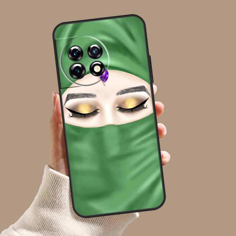 Muslim Islamic Arabic Hijab Girl Case For OnePlus 10T 8T 9R 10R 12R OnePlus 12 11 9 10 Pro Nord 2 CE 3 Lite N10 N20 N30 Cover