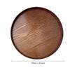 1PCS Wood Serving Tray Home Decoration Kitchen Counter Breakfast Plate Non Slip Salad Dessert Plate Round Coffee Tea Tray