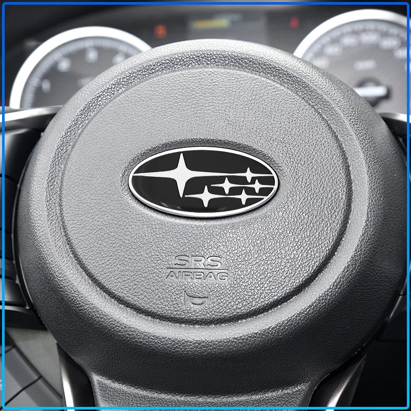 1 db Autó Kormánykerék Dekoráció Matrica Jelvény Autó Stílus For Subaru Forester XV Outback Ascent Legacy Impreza WRX STI BRZ WRC