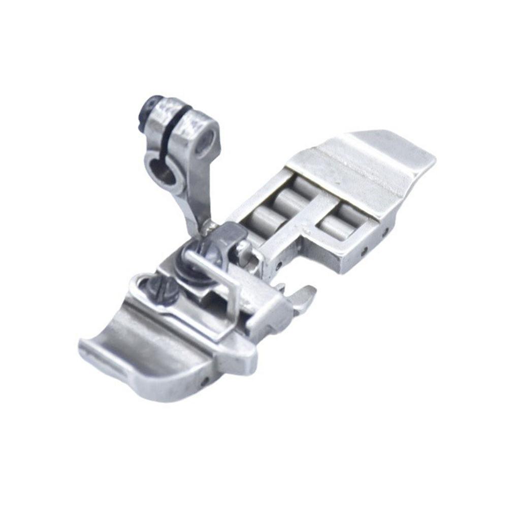 Metal Roller Presser Foot Attachment Sewing Machine Roller Presser Foot for Thick Leather Canvas Fabric Sewing Project