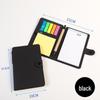 Button-Style Kraft Paper Sticky Note Pad with Pen Holder and Logo Print