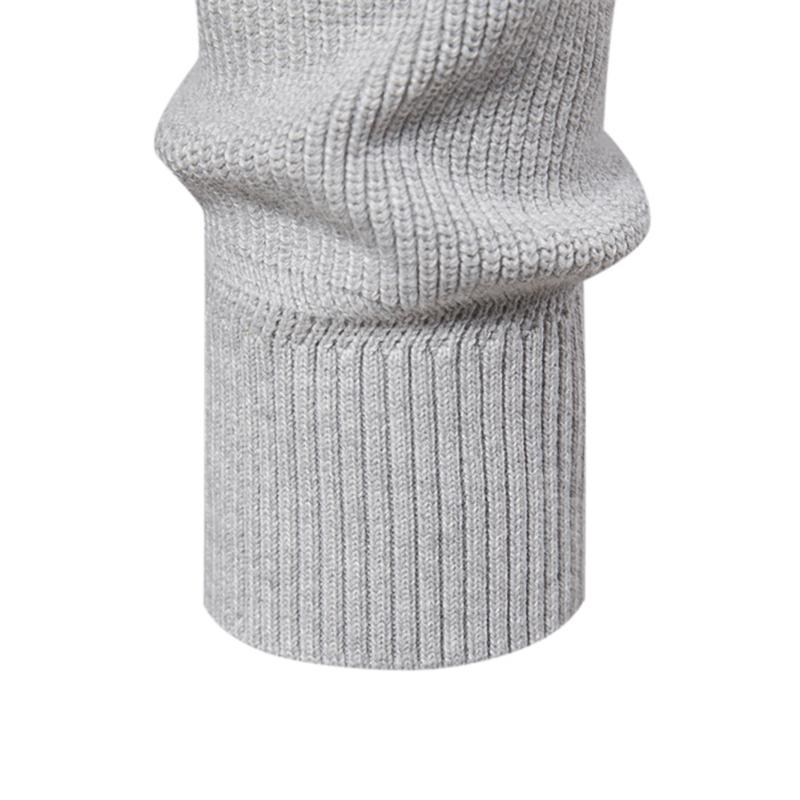 Gant Autumn and Winter Embroidery New Men's Semi Open Sweater Men's Long Sleeved Stand Up Collar Solid Color Versatile Casual Top