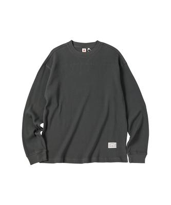 COMONINOZ Waffle Long Sleeves T-Shirt [Charcoal]