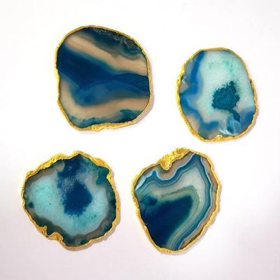 Natuurlijke Agaat Onderzetters Bar Bier Koffie Thee Onderzetter Set van 4 Onderzetters Perfecte tafelaccessoires Serviesgoed