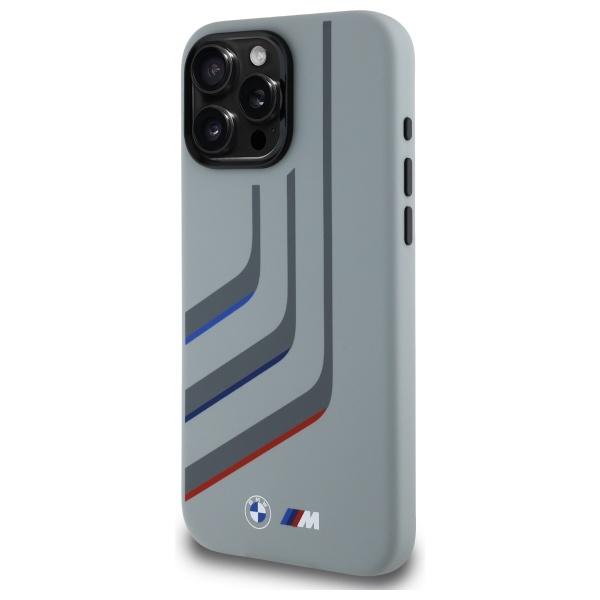 Bmw Bmhmp16X23Slig Iphone 16 Pro Max     6.9 Szary/Grey Hardcase Silicone Turning Lines Magsafe