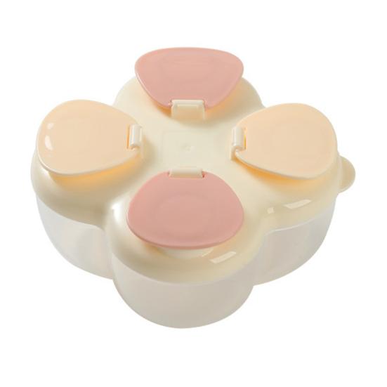 Milk Powder Box Portable Infant Milk Powder Dispenser with 4 Compartments No-Spill Kids Snack
