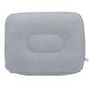 Inflatable Flocking Foot Rest Pillow Travelling   Relax Cushion With   Pump(Gray Blue)