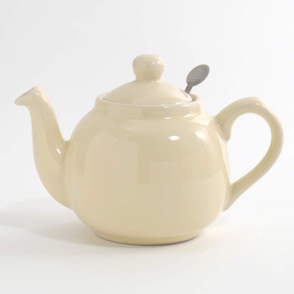 London Pottery London Pottery Tekanna 2 Koppar 550ml Elfenben Brittiskt Märke Svart Te