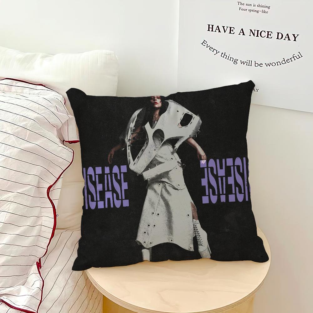 Hot Singer Lady Gaga Disease Pillow Case Sofa Living Room Bedroom Headboard Backrest Cushion Square Cushion Nap Time