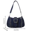 Women Fashion Underarm Bag Y2K Small Chain Bag Canvas Luxury Shoulder Bags Zipper Closure Versatile Dating Bag