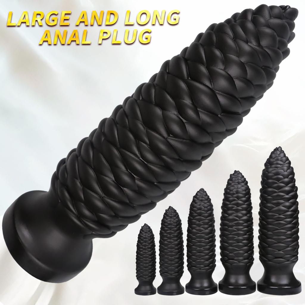 Extra Large PVC Soft Dildo Fisting Particles Anal Plug Masturbator Anal Dilator Adult Sex Toy Big Dick Strap On Penis