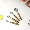 Stainless Steel Measuring Cup Measuring Spoon Baking Utensils with Graduated Measuring Cup Measuring Spoon Acacia Wooden Handle