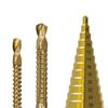 6 Pieces Multiple Hole Stepped Up Bits Opener High Speed Steel Drill Cone for Aluminium