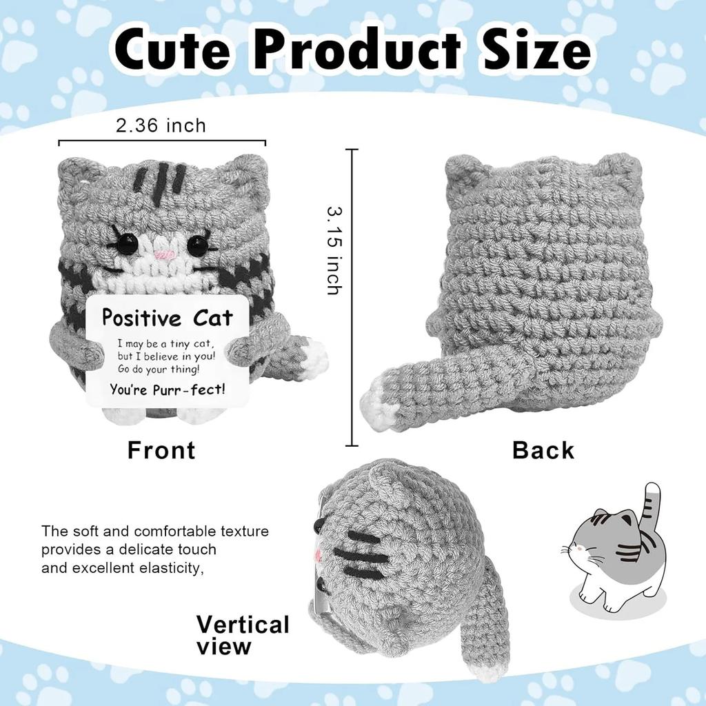 Bambola all'uncinetto Energia Positiva Tasca Abbraccio Fatto a Mano Maglia Peluche Patata Pianta Avocado Ape Tartaruga Anatra Divertente Regalo di Supporto Emotivo