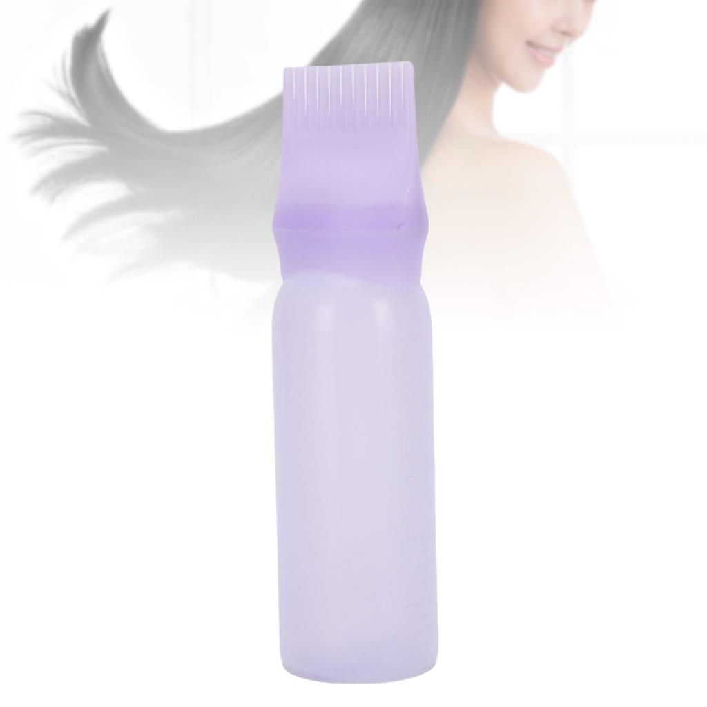 Flacone Applicatore Pettine Radici Semi Trasparente per Olio Applicatore per Tinta Capelli 160ml per Casa Salone
