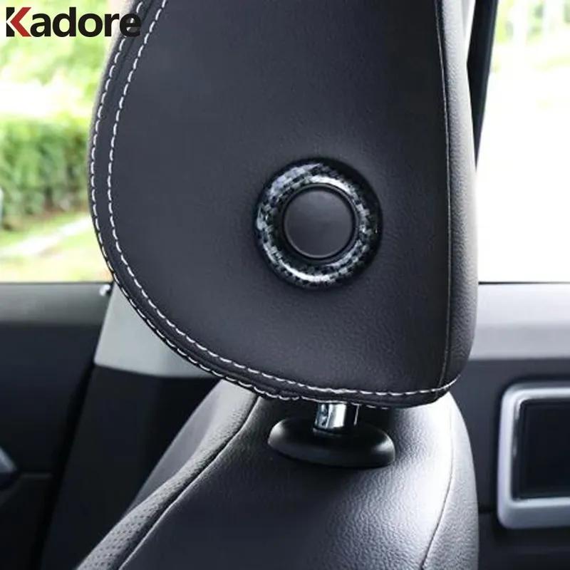Car Seat Headrest Adjust Switch Button Cover Trim For Volkswage VW Teramont Atlas 2017- Carbon Fiber Interior Accessories