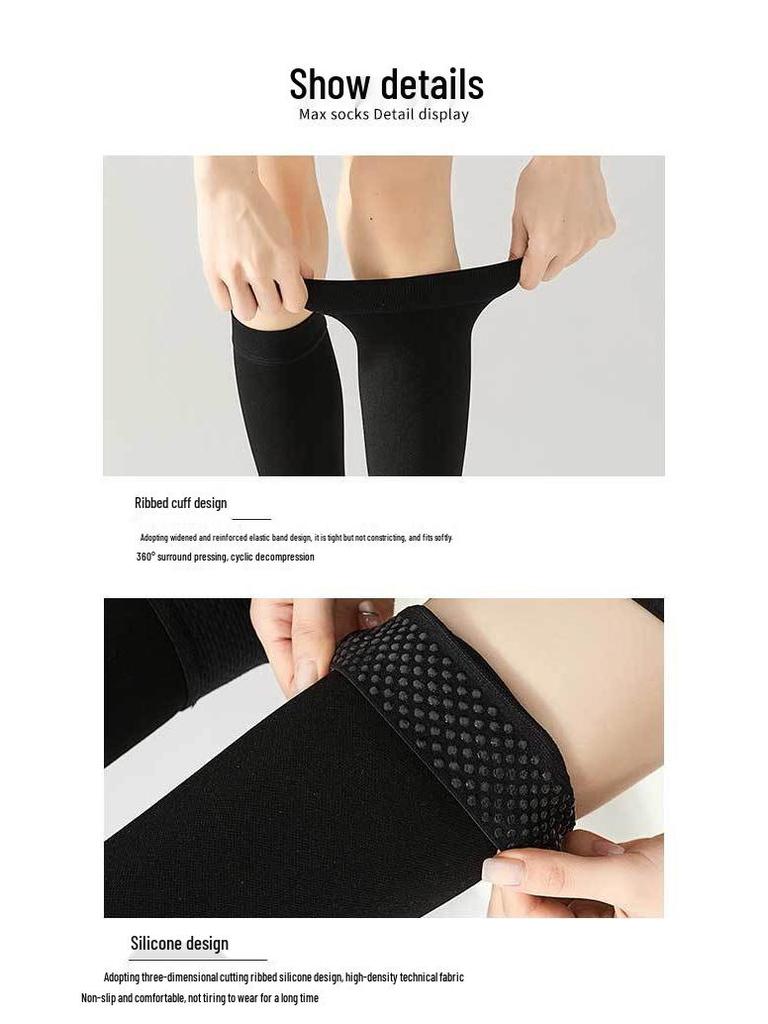 Manchons de mollet de compression unisexes - Pression transfrontalière, Soutien de deuxième niveau