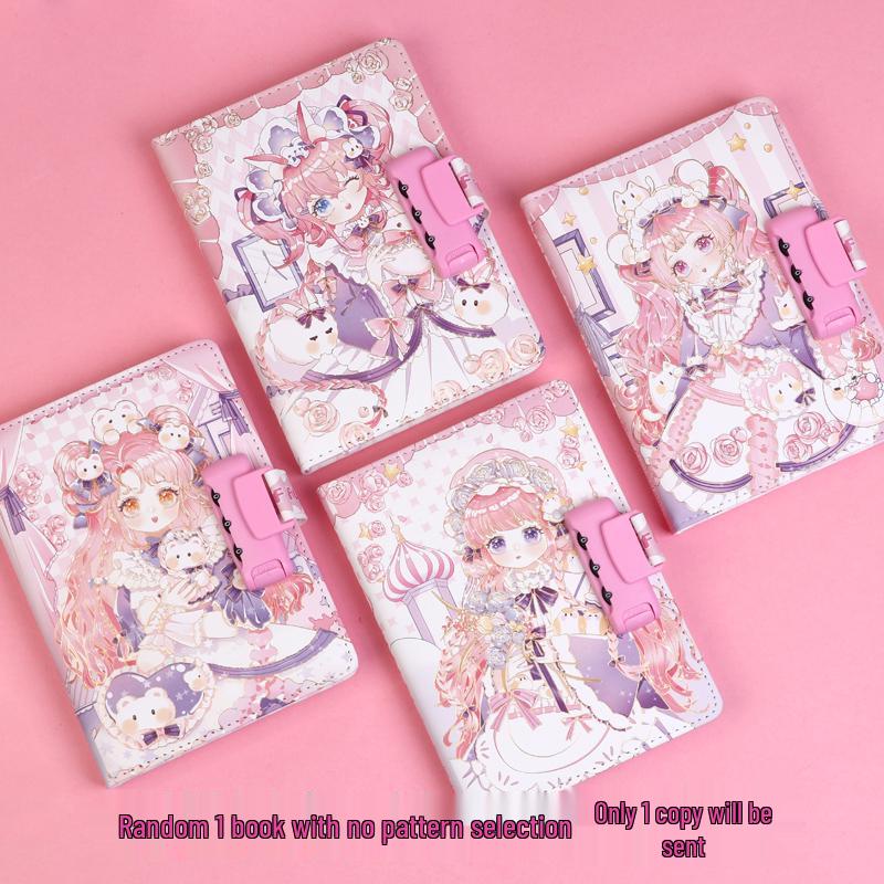 

Cute Combination Lock Diary: Thick, High-Value Notebook for Girls and Students