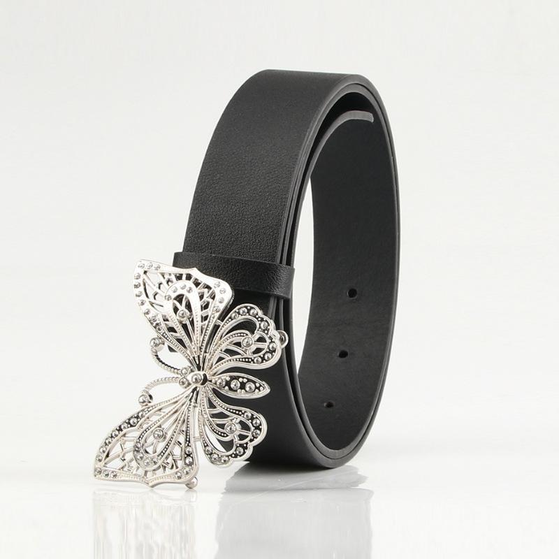 

Модный декоративный ремень со стразами в виде бабочки для женщин в европейском и американском стиле, универсальный ремень для платья и джинсов