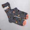 French Artistic Oil Painting Series: Colorful Trendy Mid-Calf Cotton Socks for Women