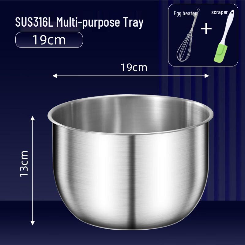 ZISIZ 316 Stainless Steel Deep Mixing Bowl