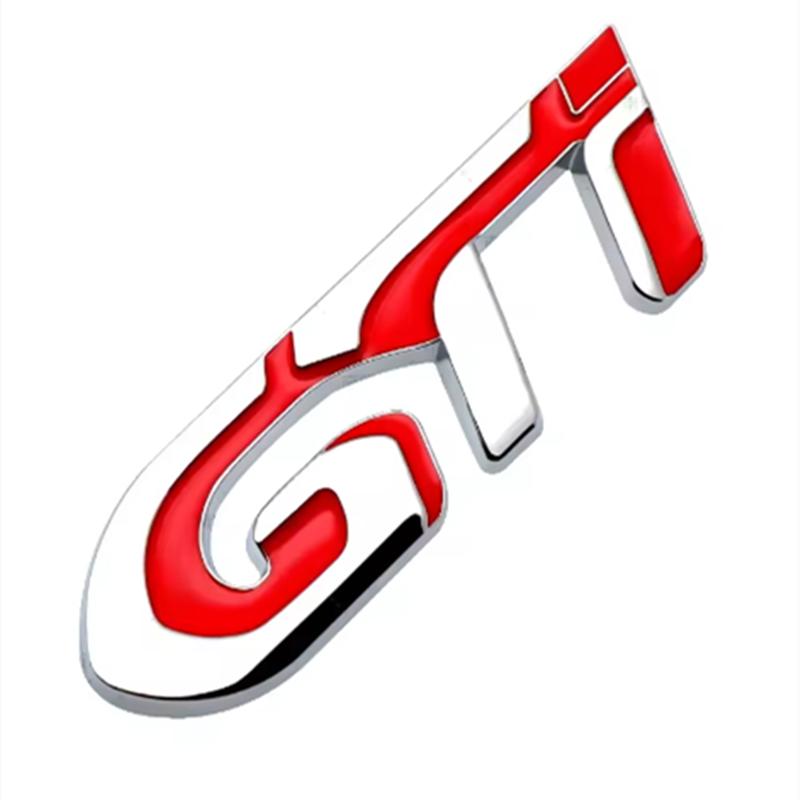 UHHA5 Car Fender Metal Sticker Rear Trunk Badge Emblem For Peugeot GTI GT GTline GT RCZ 406 405 205 3008 206 208 408 508 407 107 307