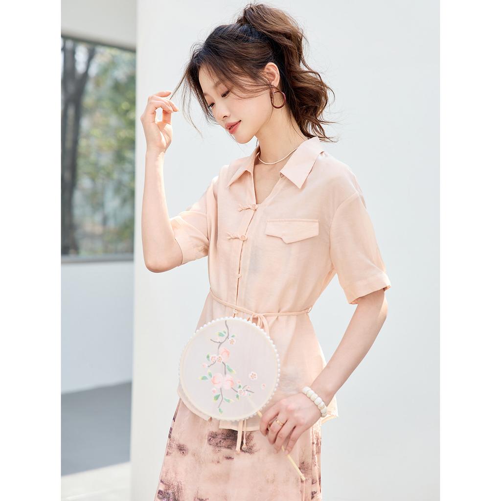 Summer Haute Sensation Set [Short Sleeve Shirt Outer Set+Two Piece Dress Set] 26 Year New Dress Women's Set