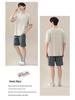 Modal Men's Summer Pajamas Set - Short Sleeve Pullover and Shorts for Cooling Comfort