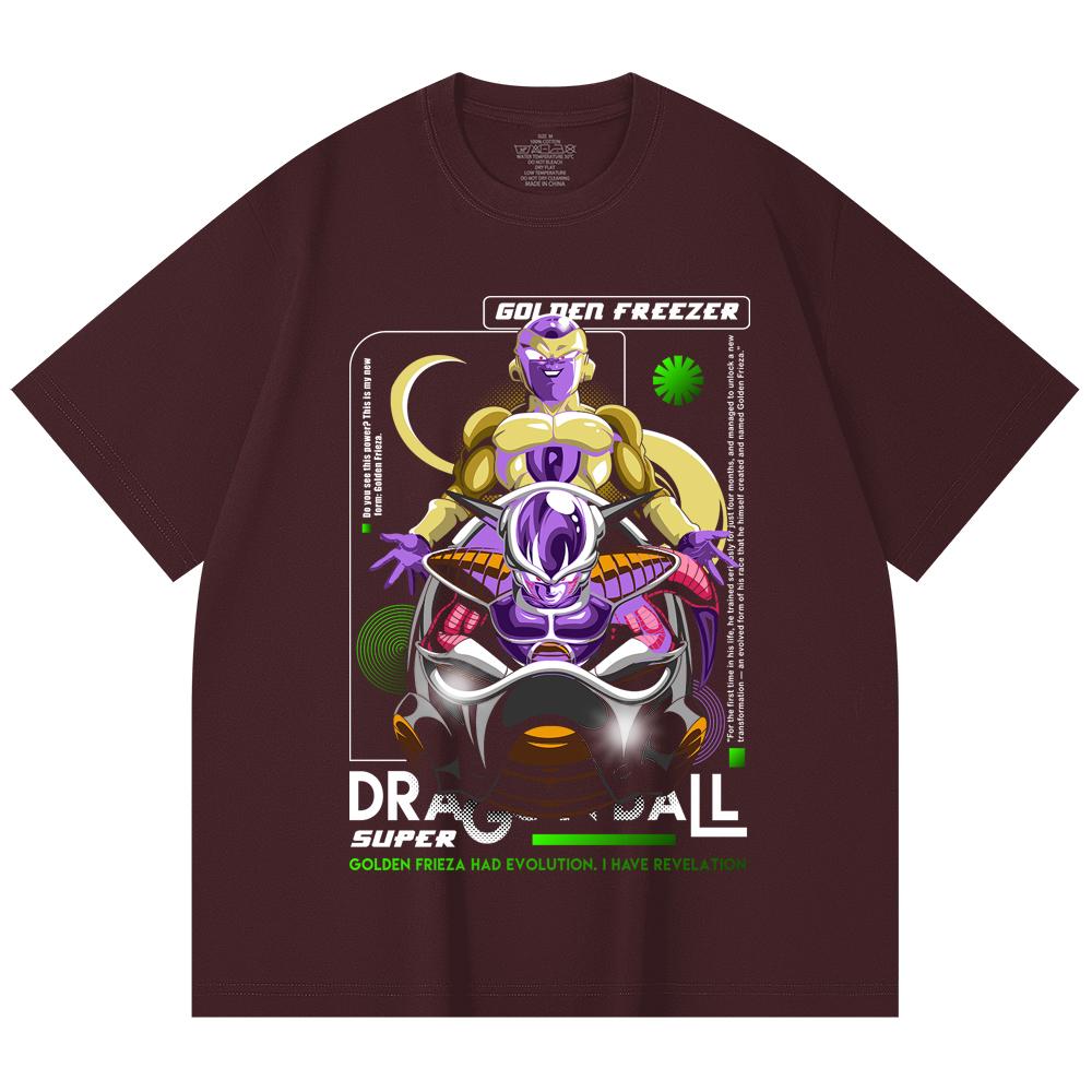 230 Gsm 100% Cotton Dragon Ball V22 Golden Freeza Print Unisex Heavy Cotton T Shirt