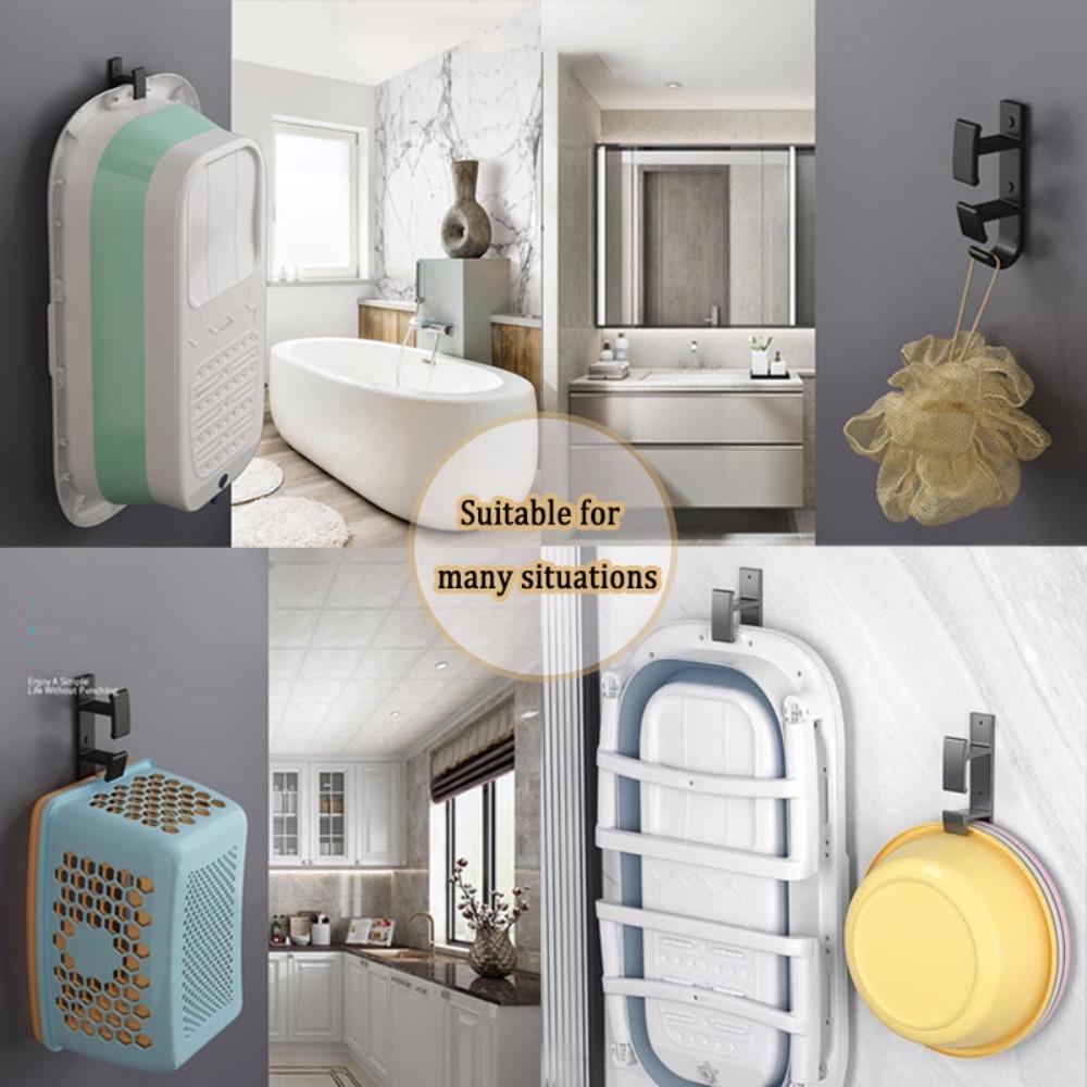 Wall-mounted Washbasin Storage Rack Space Aluminum Bathroom Bathtub Bracket Gifts Washbasin Hook