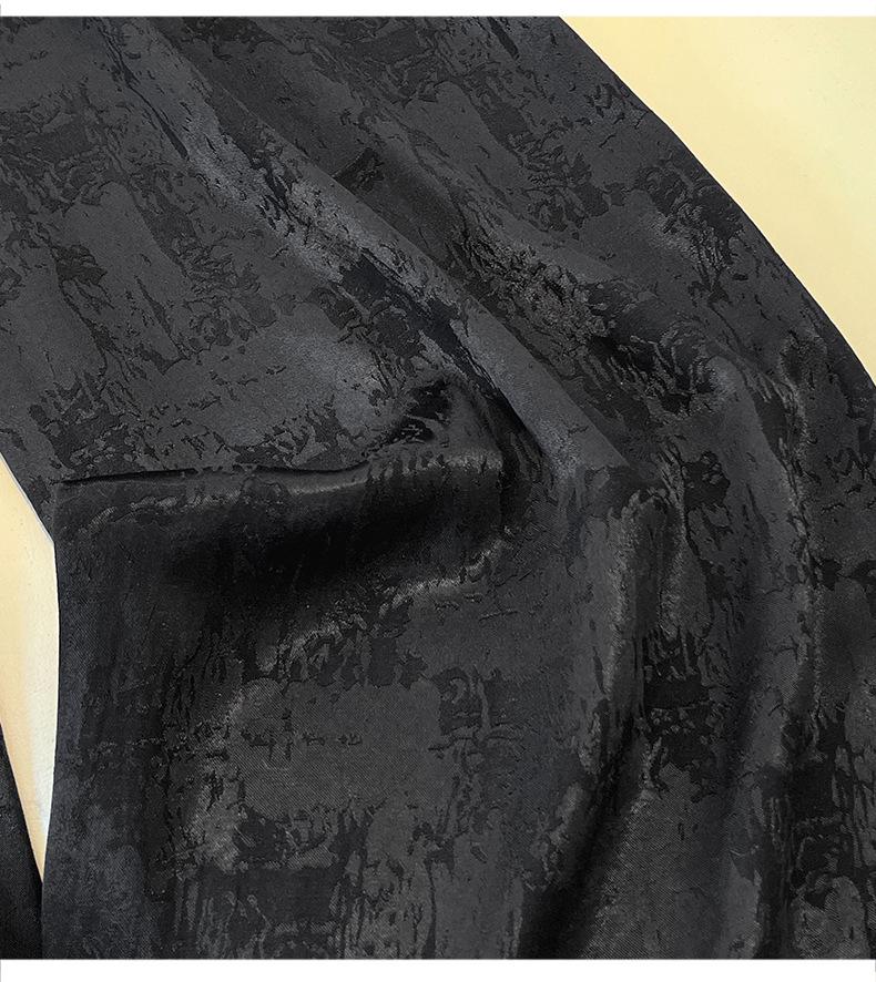 Silk Jacquard Wide-Leg Pants for Middle-Aged Women - Ethnic Style Retro Slimming Design
