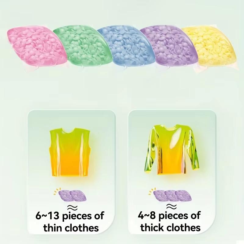 100pack Laundry Beads Premium Fragrance Long-lasting Scent Gentle Odor Remover Fabric Softener & Freshness Clothes Cleaning Pods