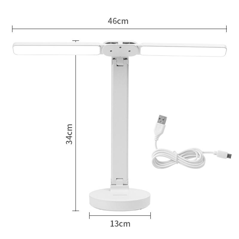 LED eye protection double lamp cap table lamp