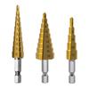 Popular Small 3P Tapered Drill: Hex Shank, Straight Flute for Multi-Material Drilling and Easy Hole Enlargement.