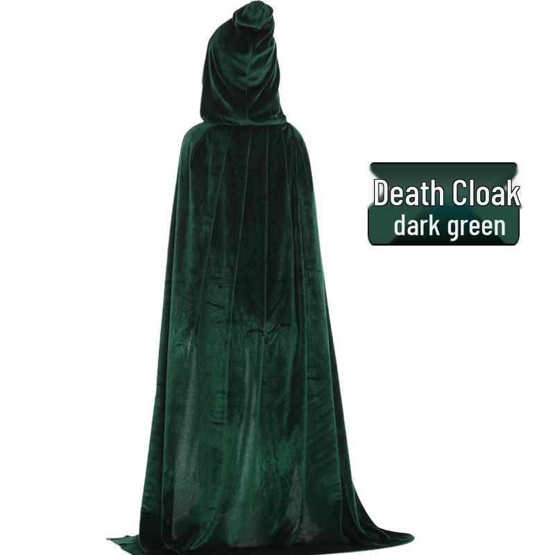Pelerină de Halloween din catifea pentru copii și adulți - Pelerină costum cosplay de vrăjitoare sau secerător