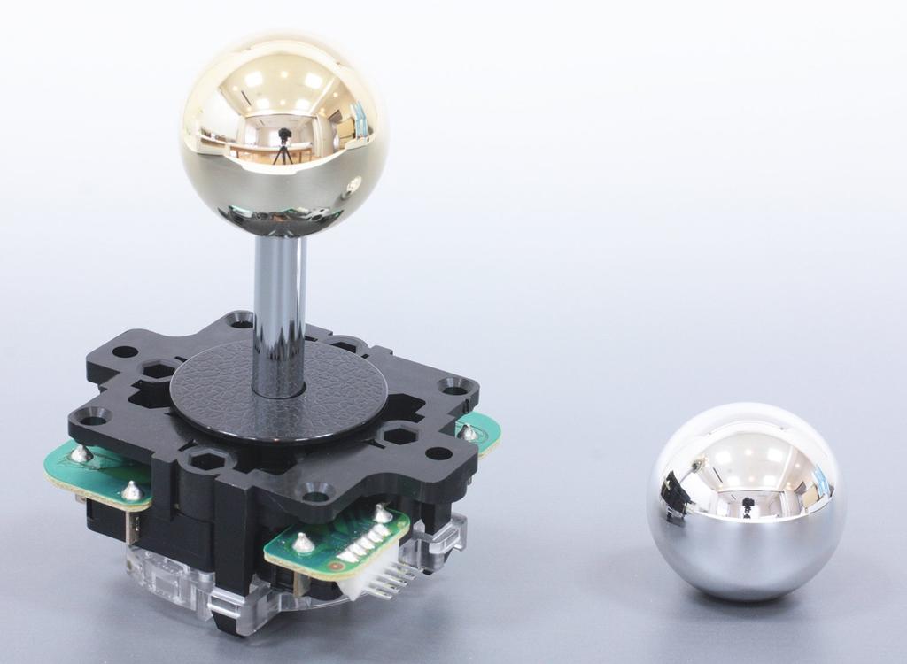 Sanwa Electronics PCB Type Joystick Lever, Silver (JLF-TP-8YT-SK-AG), Flat Iron Plate with Shaft Cover, 8-Way Guide Plate, 4-Way Switchable
