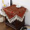 Chinesische rot bestickte Jacquard-Tischdecke, chinesische Hochzeits-Kaffeetischdecke, Hochzeitsdekorations-Geschenk-Tischdecke, festliche Esstischdecke