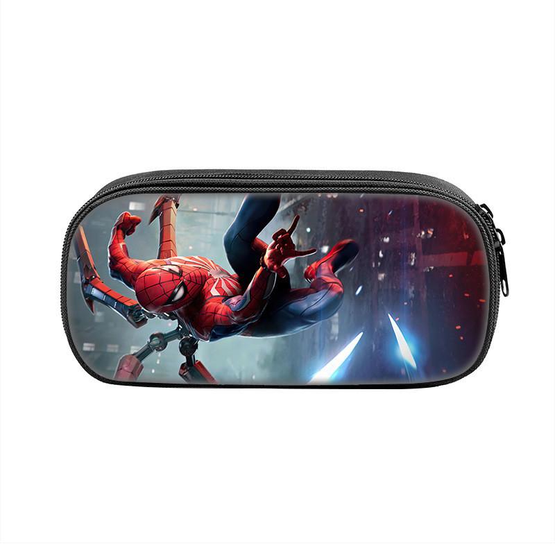 Spider Man Large Capacity Nylon Pencil Case For Students And Kids