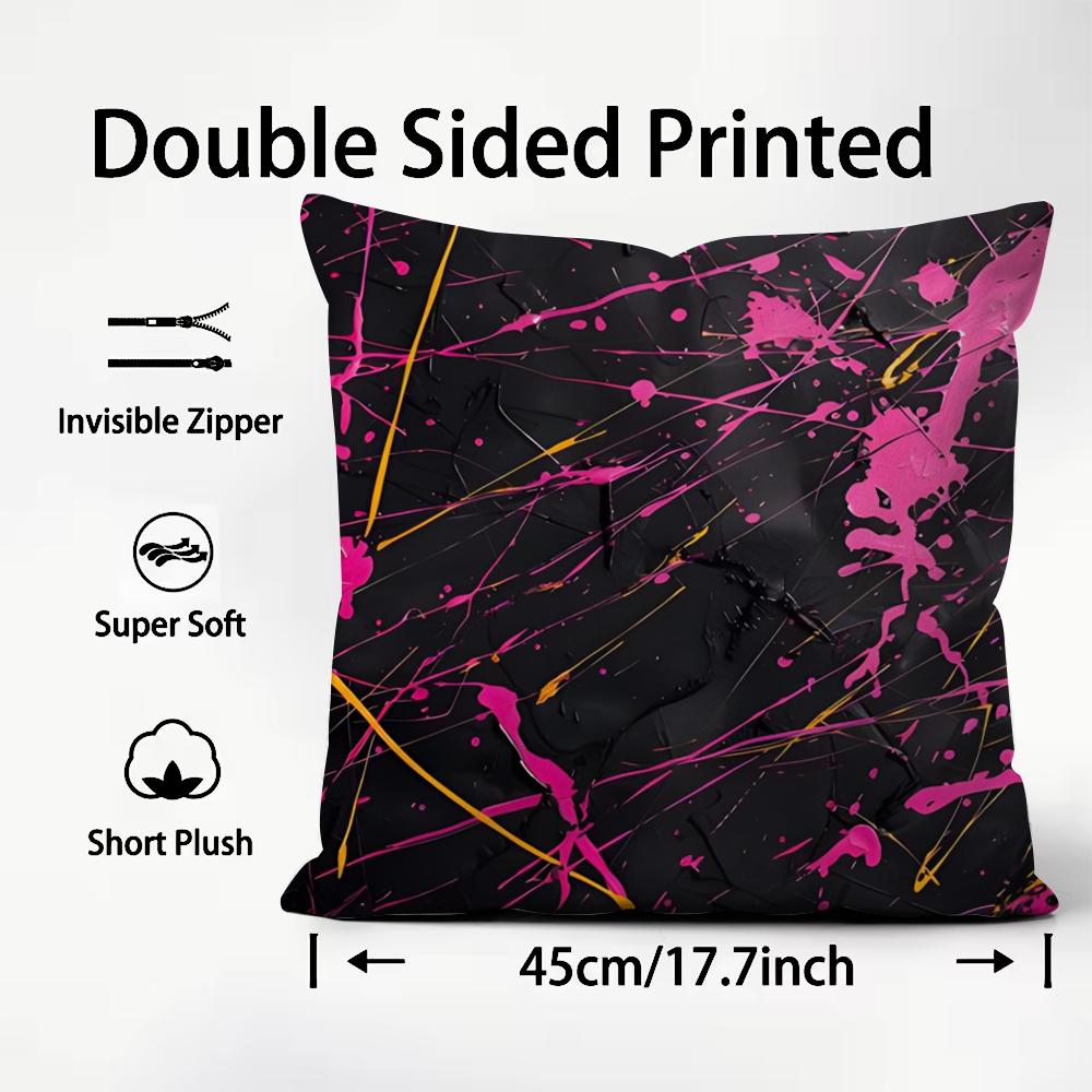 J-Jackson P-Pollock Abstrakte Kunst Kissenbezug Musterbedruckter Kissenbezug für Wohnzimmer Sofa Kissenbezug & Schlafzimmer Dekoration