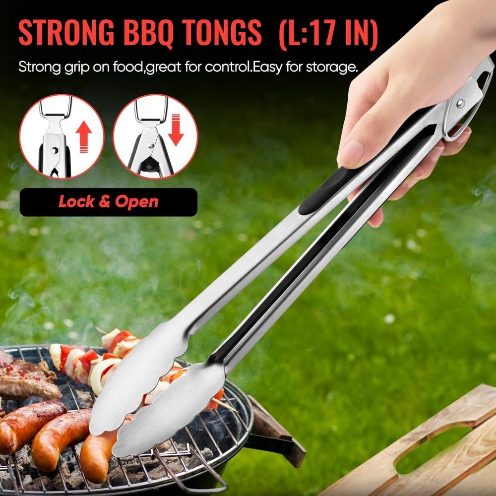 BBQ Accessories Grill Tools Set,Stainless Steel Barbecue Grill Accessories for Outdoor Grill,Barbecue Utensils Grilling Accessor