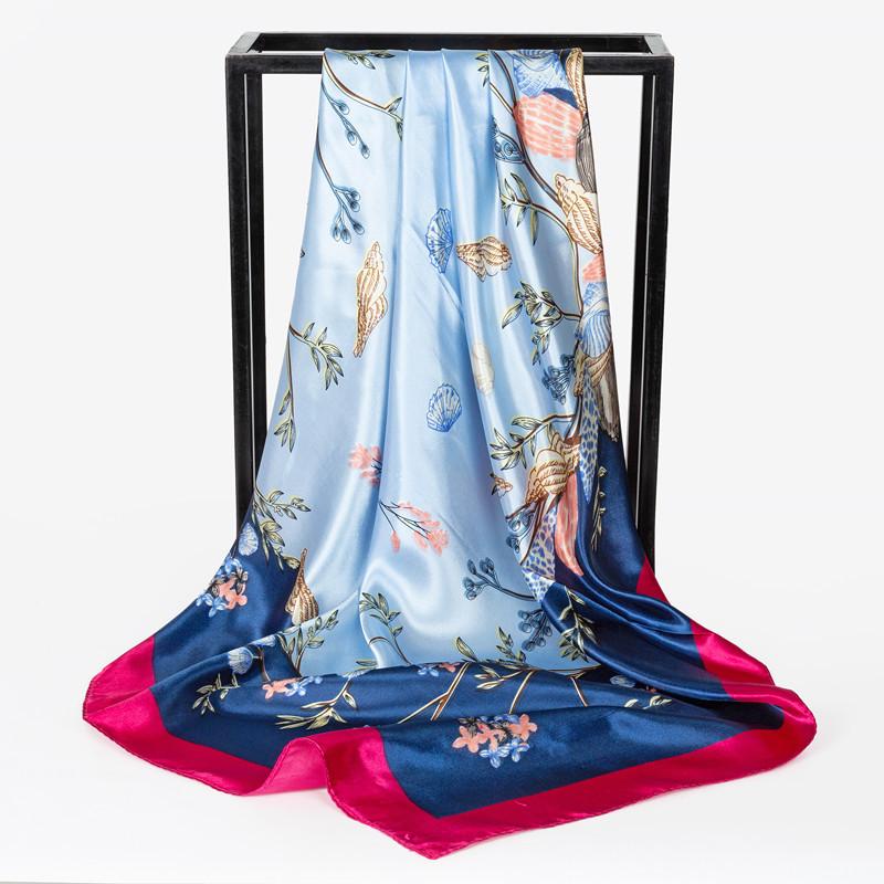 90 Large Square Scarves, Silk Scarves, Women'S Imitation Silk Fashion Shirts, Small Square Scarves, Mother Scarves.