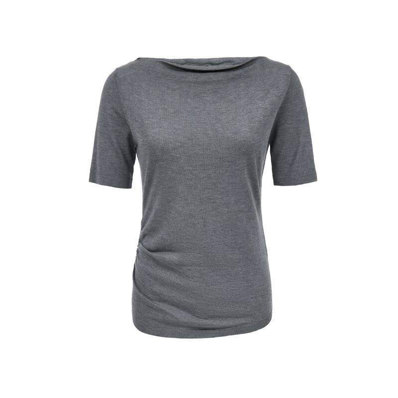 VEROMODA 2025 Summer Pleated Lyocell Triacetate Knit Top